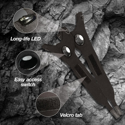 כפפות פנס עם אור LED לאצבע, כלי עבודה לפעילויות חוץ