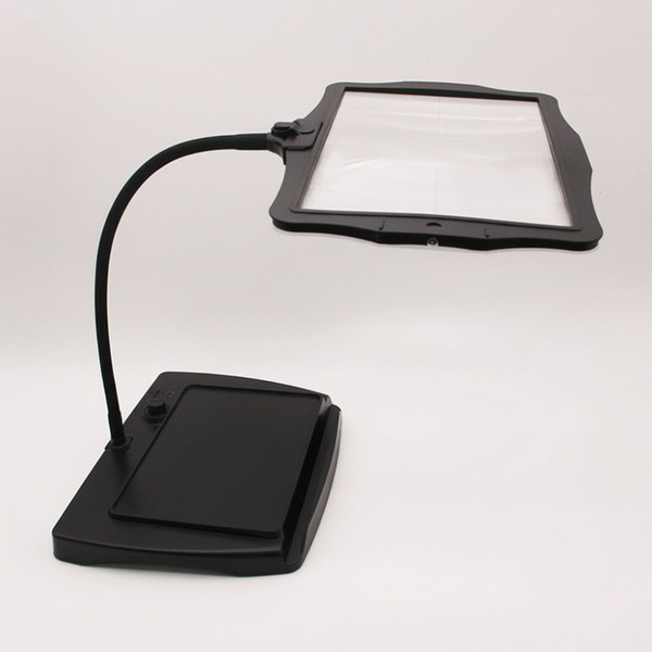 Lámpara de mesa con lente de aumento y luz de lectura ajustable