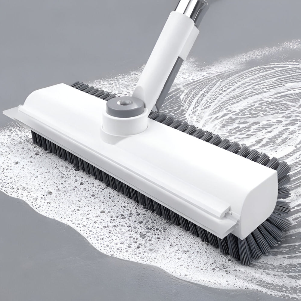 Spazzola per pavimenti con manico lungo, resistente, pulitore manuale per piastrelle