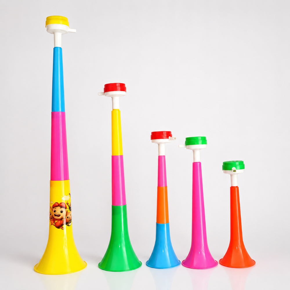 Conjunto de Cornetas Vuvuzela Dobráveis para Estádio, Animadores de Festa Barulhentos