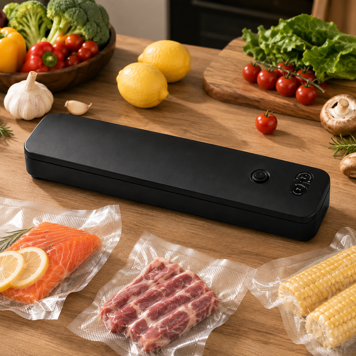 Aparat automat de vidare a alimentelor, compact, pentru blatul din bucătărie