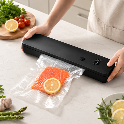 Aparat automat de vidare a alimentelor, compact, pentru blatul din bucătărie