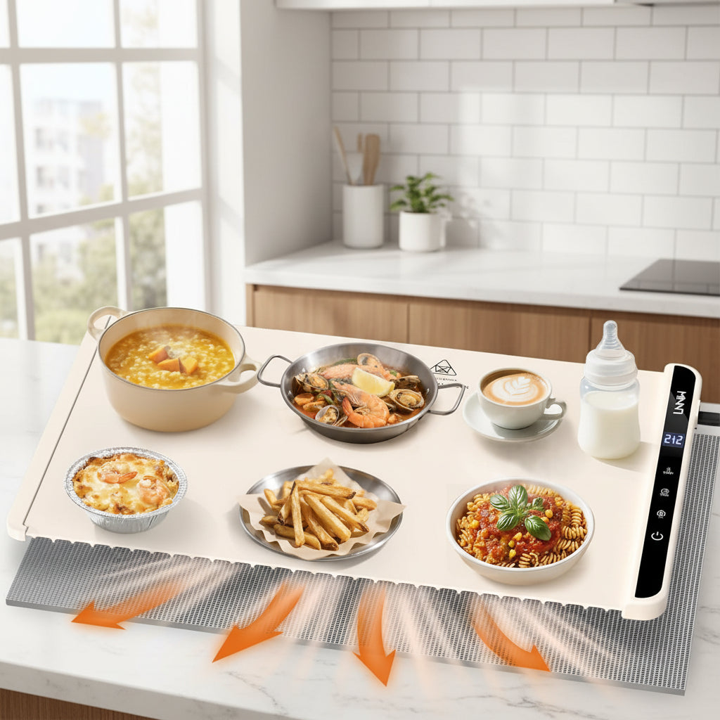 Food Warming Mat Electric Heat Resistant Tabletop Serving Warmer