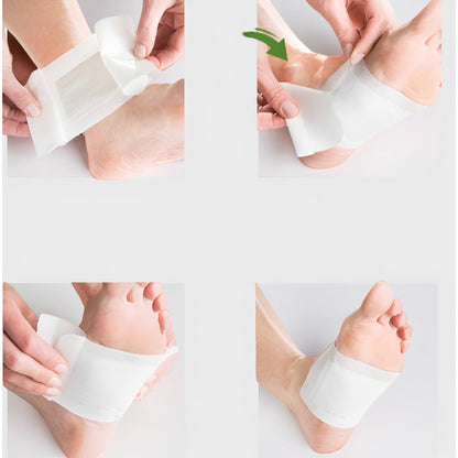 Pastilhas para Pés Conjunto de Patches de Bambu Folhas Adesivas para Cuidados da Sola