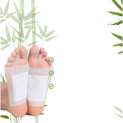 Pastilhas para Pés Conjunto de Patches de Bambu Folhas Adesivas para Cuidados da Sola