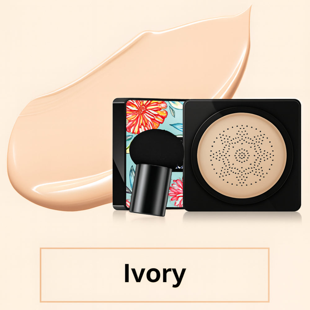 Foundation Makeup Pude Kompakt Naturlig Dækning Ansigts Påfører