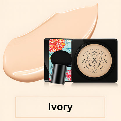 Foundation Makeup Pude Kompakt Naturlig Dækning Ansigts Påfører