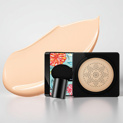 Foundation Makeup Pude Kompakt Naturlig Dækning Ansigts Påfører