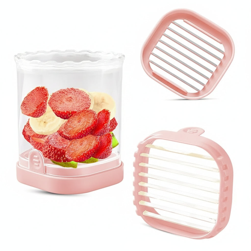 Feliator Fructe Otel Inoxidabil 8 Lame Cutter Capsuni