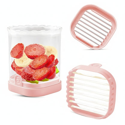 Feliator Fructe Otel Inoxidabil 8 Lame Cutter Capsuni