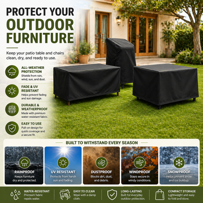 Husă Mobilier Exterior Protecție Masă Scaune Patio