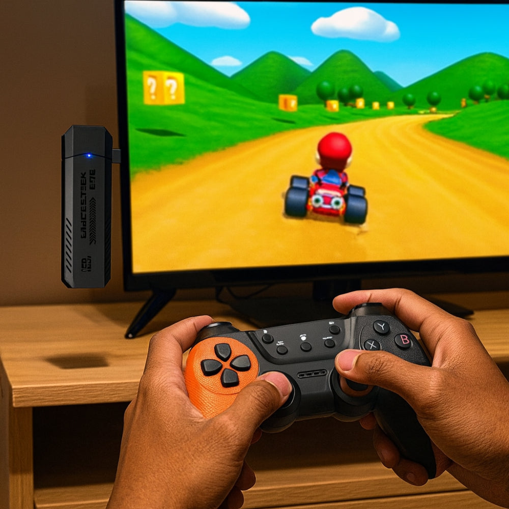 Console da gioco wireless per TV sistema retrò con doppio controller e configurazione