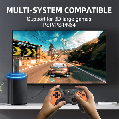 Console da gioco wireless per TV sistema retrò con doppio controller e configurazione