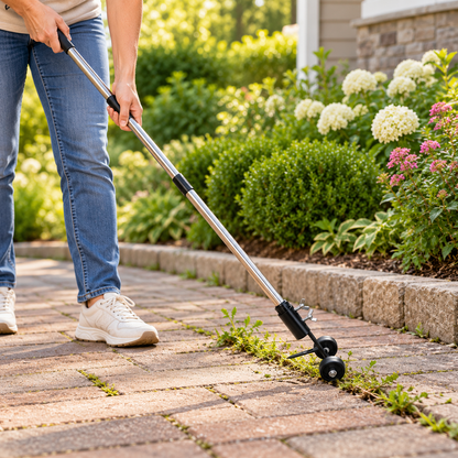 Estirpatore manuale per erbacce da giardino con manico lungo in acciaio inossidabile