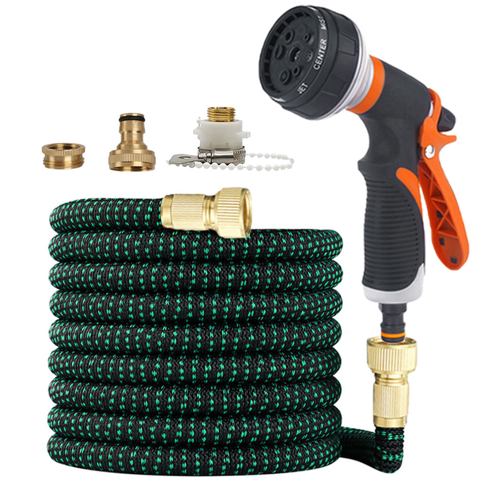 Tubo da giardino non espandibile, resistente alle pieghe, avvolgibile a spirale piatta per conservazione