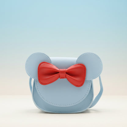 Girls Purse Cute Mouse Crossbody Bag Bow PU Mini Handbag