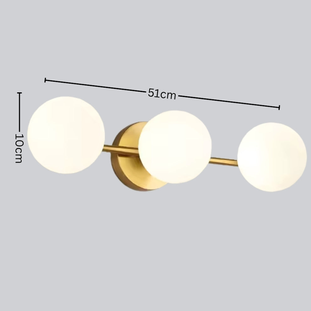 Moderne nordische Glas-Kugel-Wandlampe | Dreifach-Globus-Design