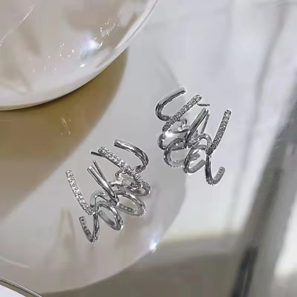 Brincos Presente Dia da Mãe Argola Dourada Camadas Joalharia Minimalista