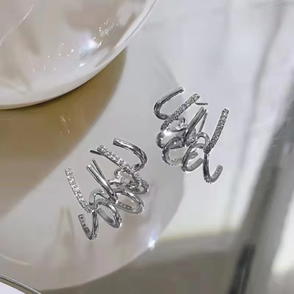Brincos Presente Dia da Mãe Argola Dourada Camadas Joalharia Minimalista