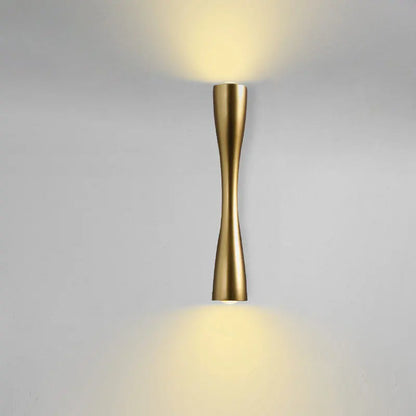 Candeeiro de Parede Moderno Dourado | Lâmpada Nórdica Impermeável de Luz Ascendente e Descendente