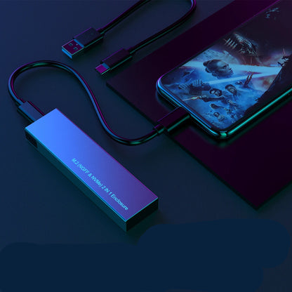 Carcasa externa portátil para disco duro SSD USB C NVMe SATA