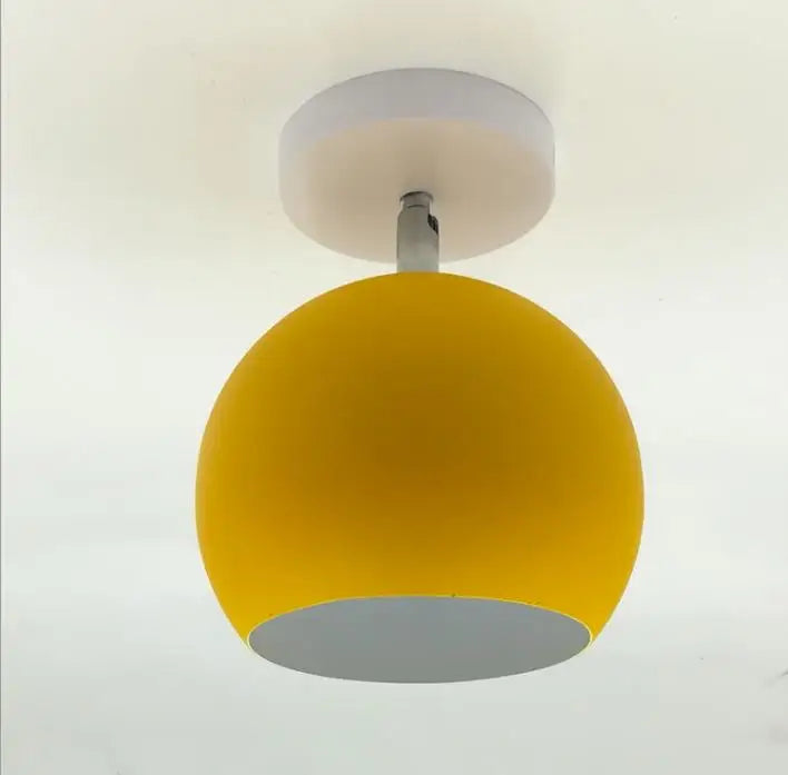 Nordic Macaron Ceiling Light | Modern Round Aluminium Lamp