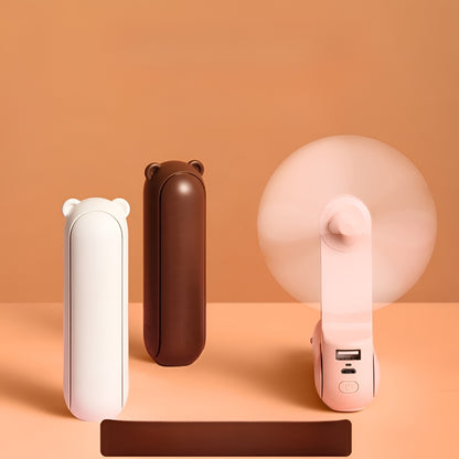 Bærbar ventilator håndholdt USB-genopladelig lommeventilator