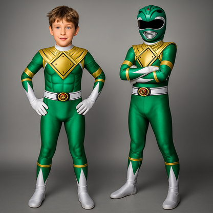 Disfraz Infantil Mono de Superhéroe con Estampado de Músculos para Fiesta