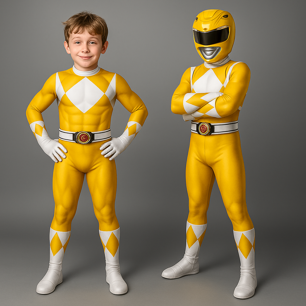 Disfraz Infantil Mono de Superhéroe con Estampado de Músculos para Fiesta