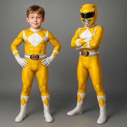 Disfraz Infantil Mono de Superhéroe con Estampado de Músculos para Fiesta