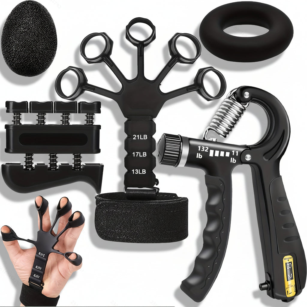 Entrenador de fuerza para antebrazo con agarradera de mano, juego ajustable de metal para ejercicio