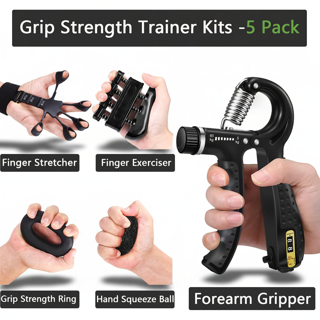 Entrenador de fuerza para antebrazo con agarradera de mano, juego ajustable de metal para ejercicio