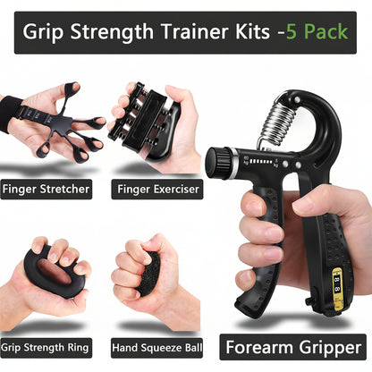 Entrenador de fuerza para antebrazo con agarradera de mano, juego ajustable de metal para ejercicio