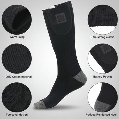 Heated Socks Electric Thermal Foot Warmer Winter Outdoor Use