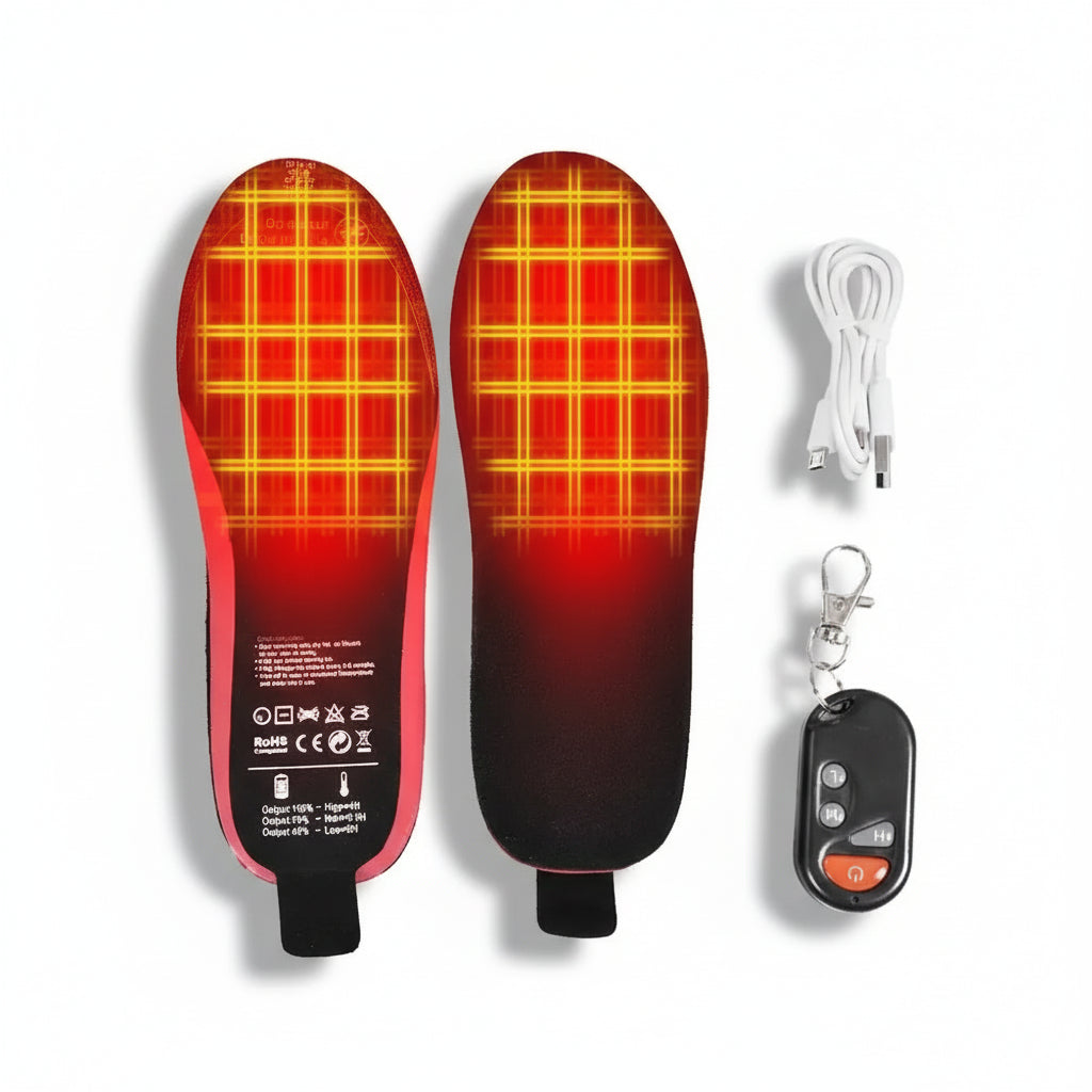 Plantillas calefactables recargables con mando a distancia inalámbrico para invierno