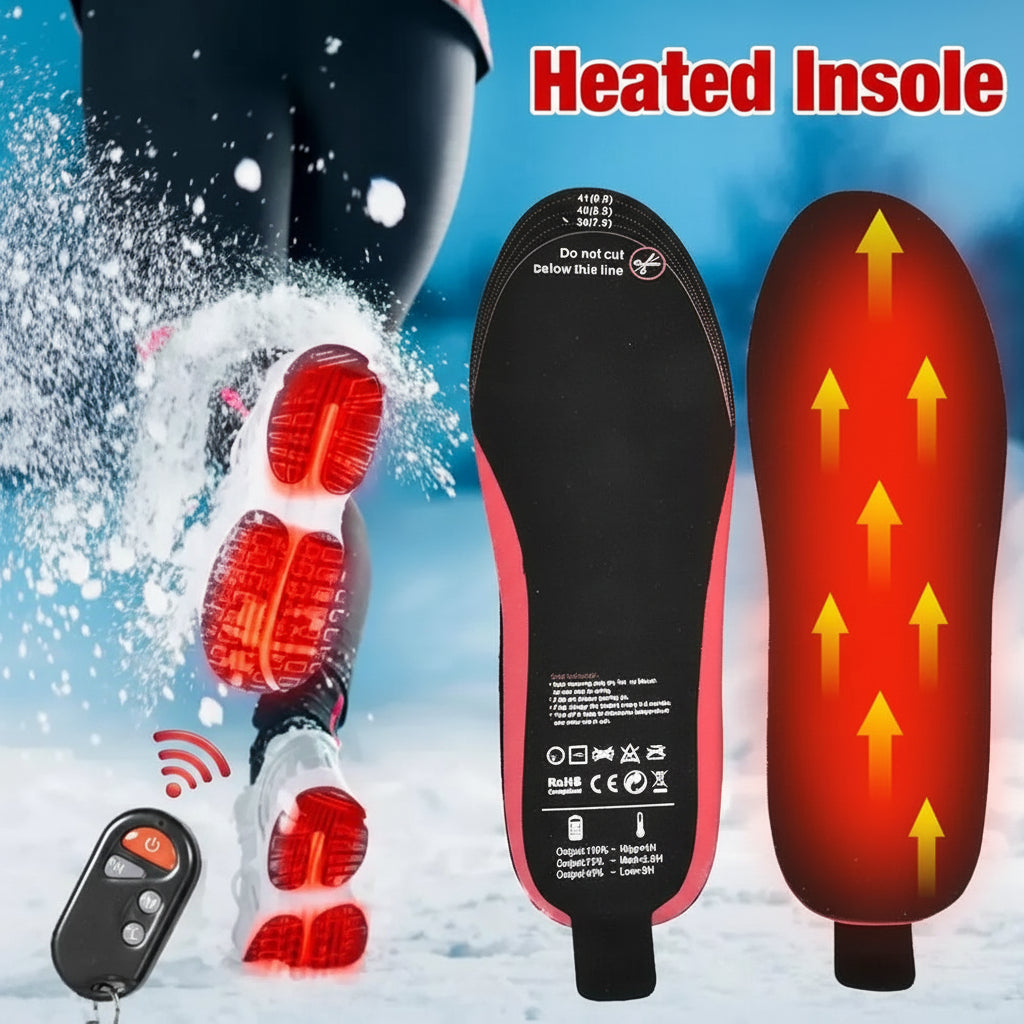 Plantillas calefactables recargables con mando a distancia inalámbrico para invierno