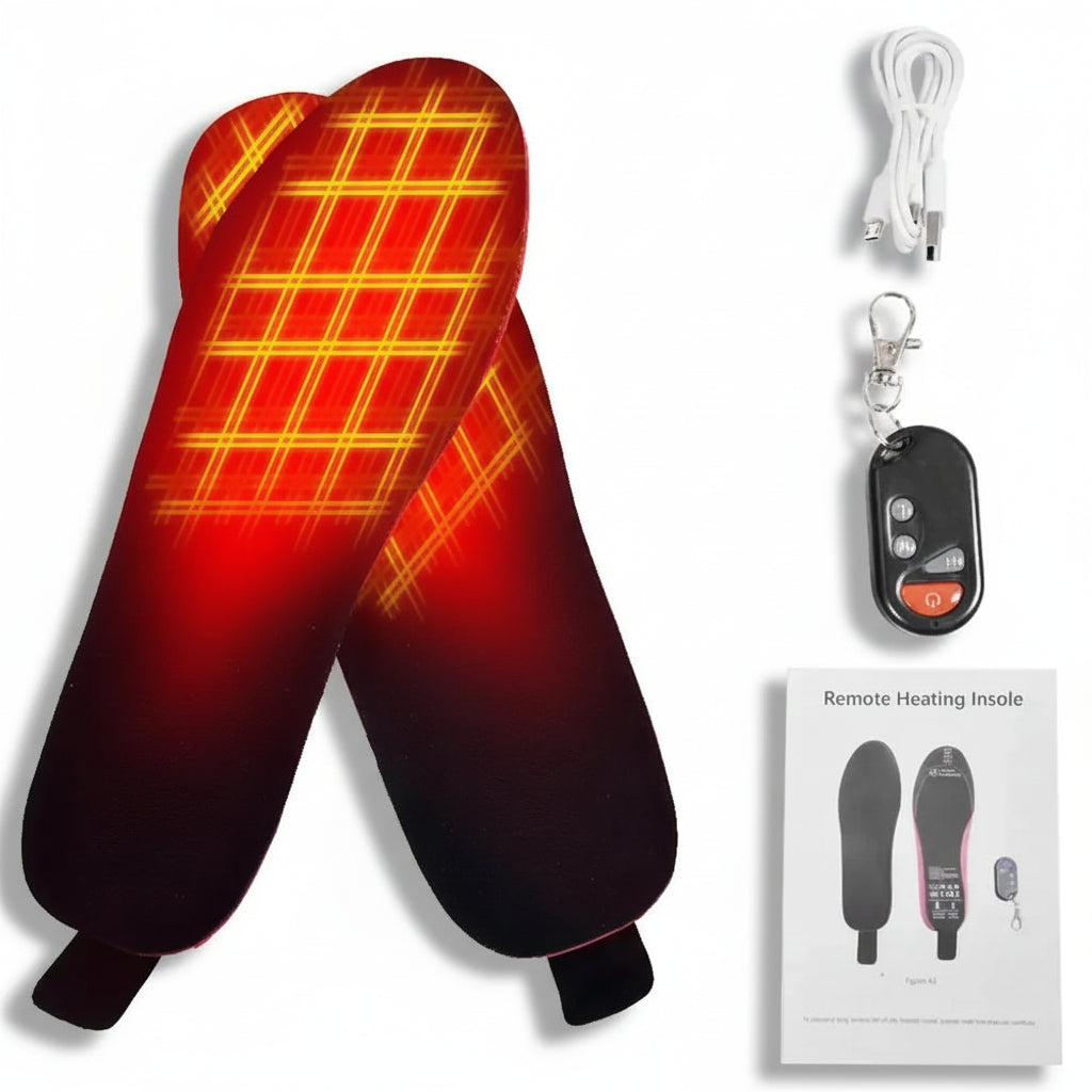 Plantillas calefactables recargables con mando a distancia inalámbrico para invierno