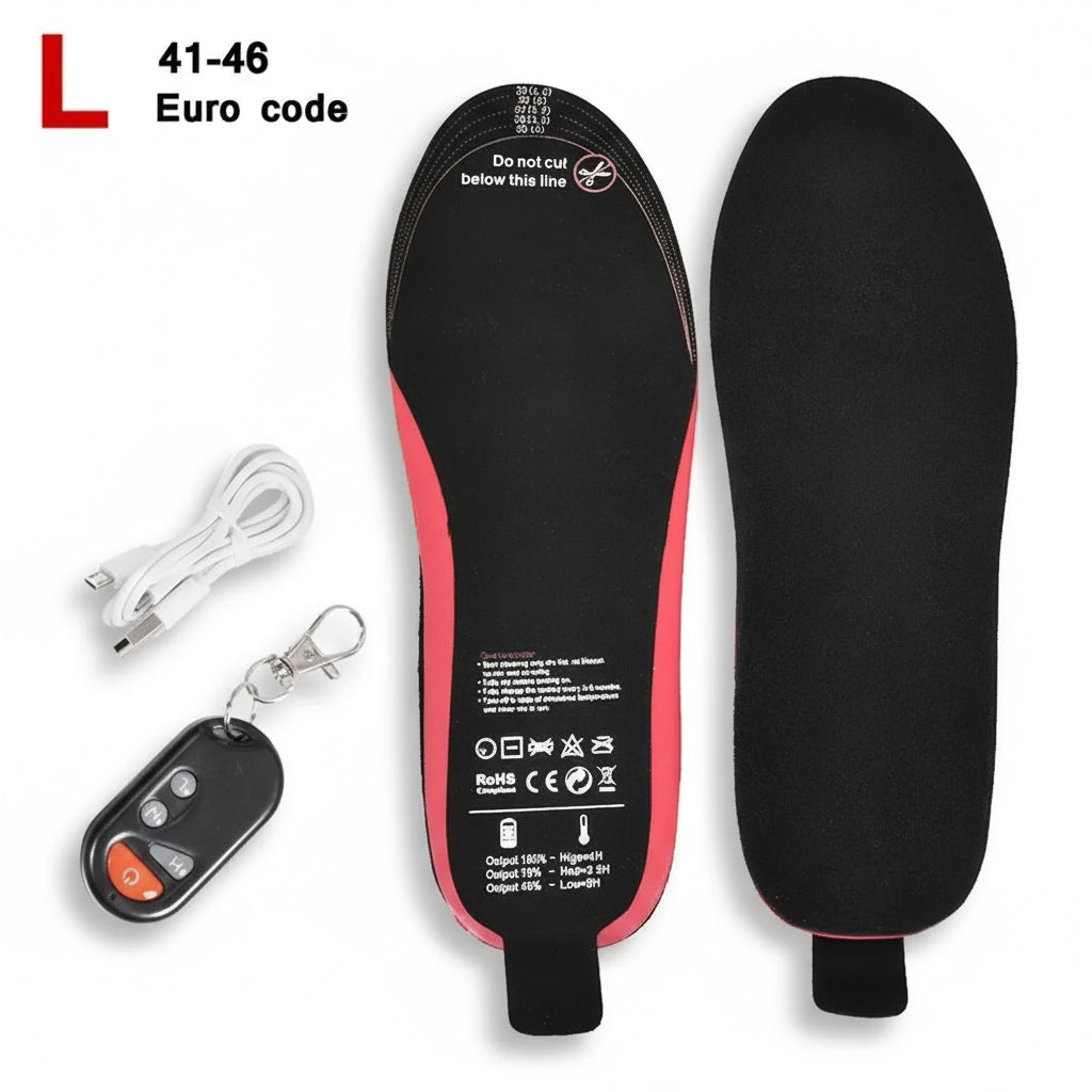 Plantillas calefactables recargables con mando a distancia inalámbrico para invierno