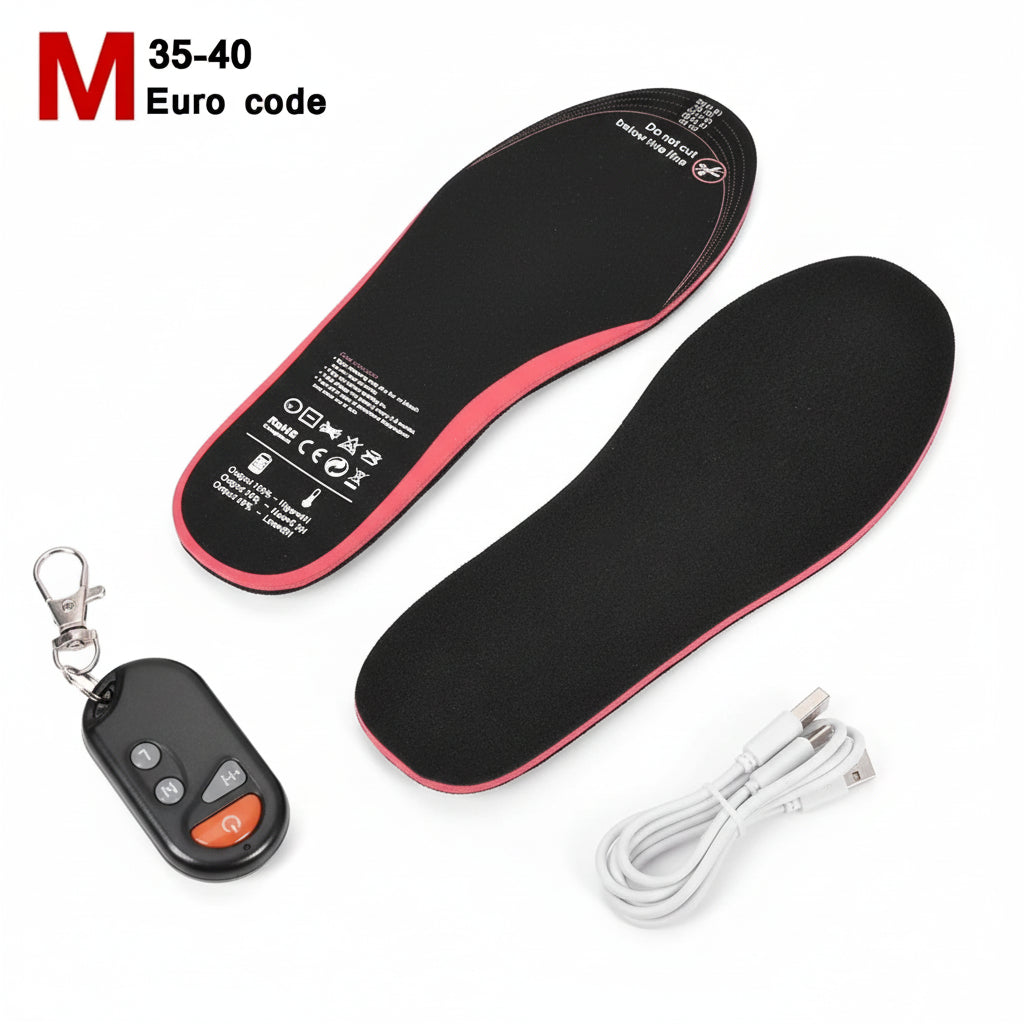 Plantillas calefactables recargables con mando a distancia inalámbrico para invierno