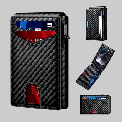 Wallet Slim RFID Blocking Carbon Fiber Card Holder