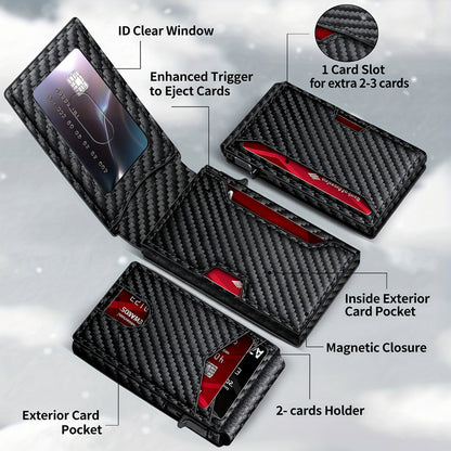 Wallet Slim RFID Blocking Carbon Fiber Card Holder