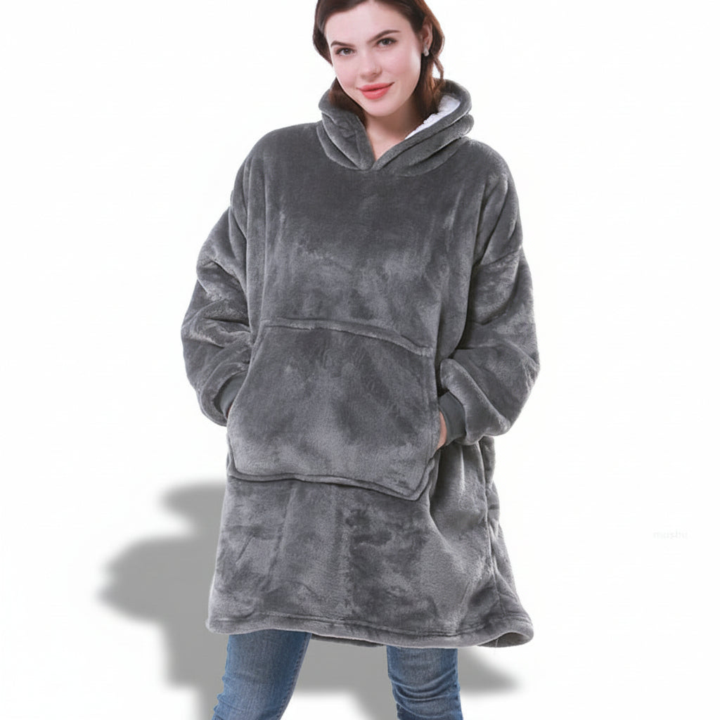 Coperta Avvolgente con Cappuccio Spessa e Calda