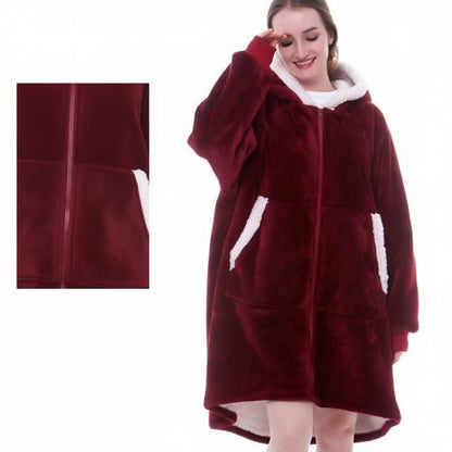 Coperta Avvolgente con Cappuccio Spessa e Calda
