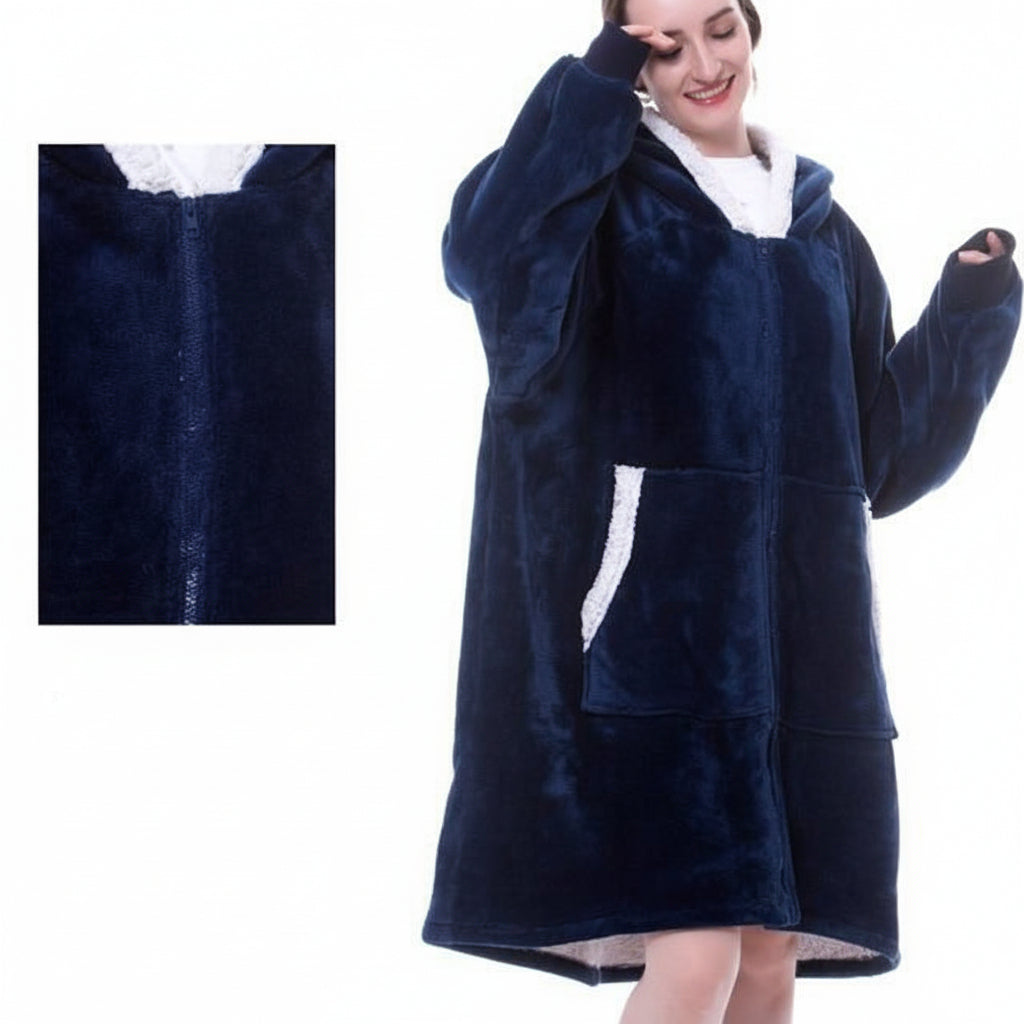 Coperta Avvolgente con Cappuccio Spessa e Calda