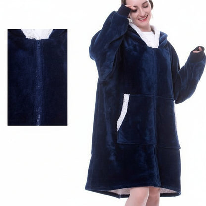 Coperta Avvolgente con Cappuccio Spessa e Calda