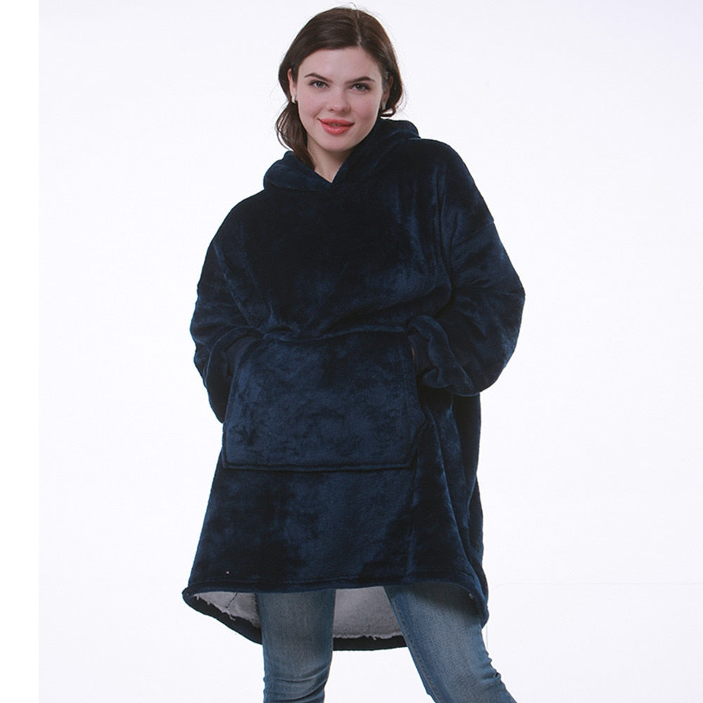 Coperta Avvolgente con Cappuccio Spessa e Calda