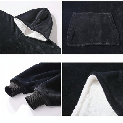 Coperta Avvolgente con Cappuccio Spessa e Calda