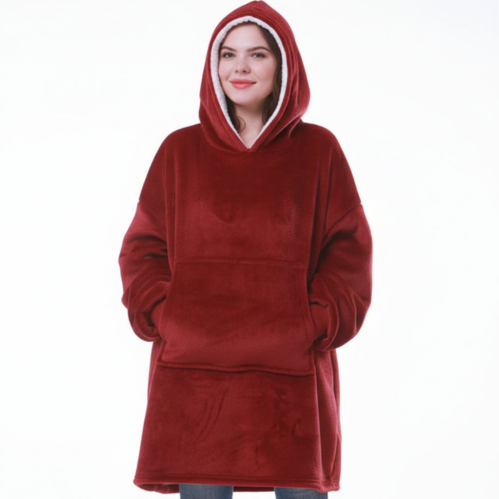 Coperta Avvolgente con Cappuccio Spessa e Calda