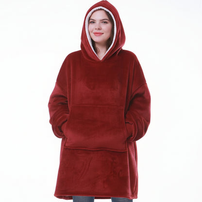 Coperta Avvolgente con Cappuccio Spessa e Calda