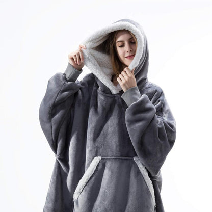 Coperta Avvolgente con Cappuccio Spessa e Calda